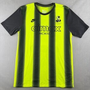 Nike The Nike Tee Men M Neon Yellow Athletic Cut Black Cobra AM Crew MCMXCV Rare